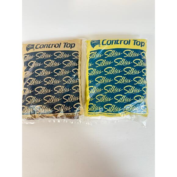 Silkies Set of 2 Panty Hose White and Black Ladies Queen XL New In Pack USA Made - Picture 5 of 5